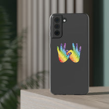 Charger l'image dans la galerie, Coque de téléphone transparente "Solidarité" en langue des signes