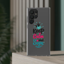 Charger l'image dans la galerie, Coque de téléphone transparente "Keep calm and sign"