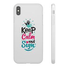Charger l'image dans la galerie, Coque de téléphone transparente "Keep calm and sign"