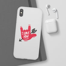Charger l'image dans la galerie, Coque de téléphone transparente "I love you" en langue des signes 2