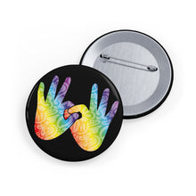 Charger l'image dans la galerie, Pin's noir "Solidarité" en langue des signes (10 pièces)