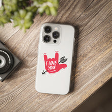 Charger l'image dans la galerie, Coque de téléphone transparente "I love you" en langue des signes 2