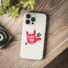 Charger l'image dans la galerie, Coque de téléphone transparente "I love you" en langue des signes 2
