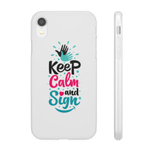 Charger l'image dans la galerie, Coque de téléphone transparente "Keep calm and sign"