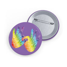 Charger l'image dans la galerie, Pin's violet "Solidarité" en langue des signes (10 pièces)