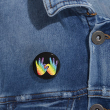 Charger l'image dans la galerie, Pin's noir "Solidarité" en langue des signes (10 pièces)