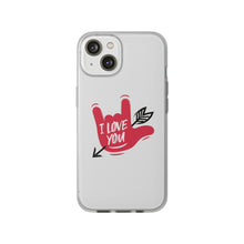 Charger l'image dans la galerie, Coque de téléphone transparente "I love you" en langue des signes 2