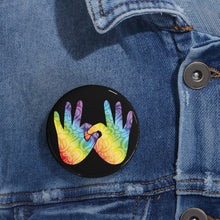 Charger l'image dans la galerie, Pin's noir "Solidarité" en langue des signes (10 pièces)