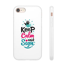 Charger l'image dans la galerie, Coque de téléphone transparente "Keep calm and sign"