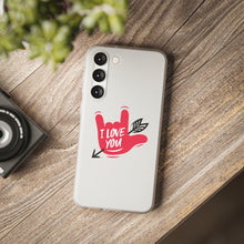 Charger l'image dans la galerie, Coque de téléphone transparente "I love you" en langue des signes 2