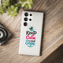 Charger l'image dans la galerie, Coque de téléphone transparente "Keep calm and sign"