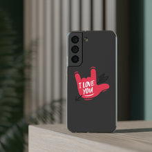 Charger l'image dans la galerie, Coque de téléphone transparente "I love you" en langue des signes 2