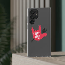 Charger l'image dans la galerie, Coque de téléphone transparente "I love you" en langue des signes 2