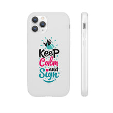 Charger l'image dans la galerie, Coque de téléphone transparente "Keep calm and sign"