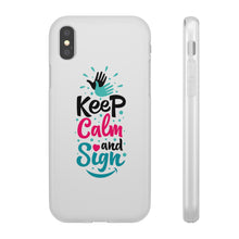 Charger l'image dans la galerie, Coque de téléphone transparente "Keep calm and sign"