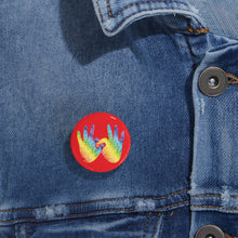 Charger l'image dans la galerie, Pin's rouge "Solidarité" en langue des signes (10 pièces)