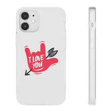 Charger l'image dans la galerie, Coque de téléphone transparente "I love you" en langue des signes 2