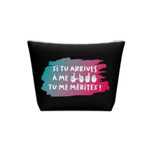 Charger l'image dans la galerie, Sac à cosmétiques "Si tu arrives à me lire, tu me mérites !" Noir