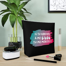 Charger l'image dans la galerie, Sac à cosmétiques "Si tu arrives à me lire, tu me mérites !" Noir