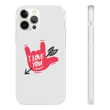 Charger l'image dans la galerie, Coque de téléphone transparente "I love you" en langue des signes 2
