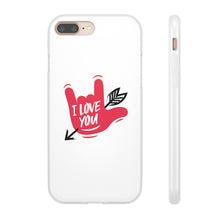 Charger l'image dans la galerie, Coque de téléphone transparente "I love you" en langue des signes 2