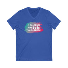 Charger l'image dans la galerie, T-shirt à col V unisexe "Si tu arrives à me lire, tu me mérites !"