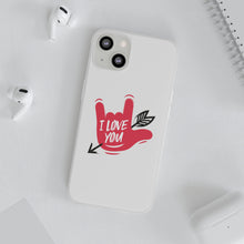 Charger l'image dans la galerie, Coque de téléphone transparente "I love you" en langue des signes 2