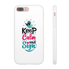 Charger l'image dans la galerie, Coque de téléphone transparente "Keep calm and sign"