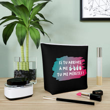 Charger l'image dans la galerie, Sac à cosmétiques "Si tu arrives à me lire, tu me mérites !" Noir