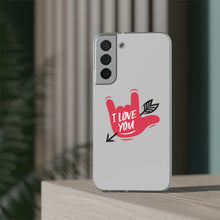 Charger l'image dans la galerie, Coque de téléphone transparente "I love you" en langue des signes 2