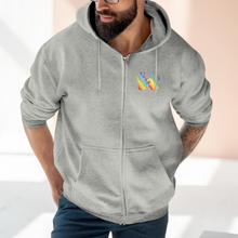 Charger l'image dans la galerie, Sweat à capuche unisexe zippé "Solidarité" en langue des signes