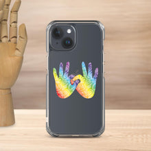 Charger l'image dans la galerie, Coque de téléphone transparente pour iPhone « Solidarité » en langue des signes