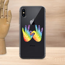 Charger l'image dans la galerie, Coque de téléphone transparente pour iPhone « Solidarité » en langue des signes