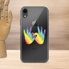 Charger l'image dans la galerie, Coque de téléphone transparente pour iPhone « Solidarité » en langue des signes