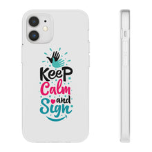 Charger l&#39;image dans la galerie, Coque de téléphone transparente &quot;Keep calm and sign&quot;
