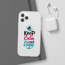 Charger l&#39;image dans la galerie, Coque de téléphone transparente &quot;Keep calm and sign&quot;
