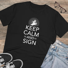 Charger l&#39;image dans la galerie, T-shirt unisexe &quot;Keep calm and sign&quot; 1
