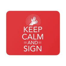 Charger l&#39;image dans la galerie, Tapis de souris &quot;Keep calm and sign&quot; Rouge
