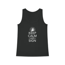 Charger l&#39;image dans la galerie, Débardeur pour femme &quot;Keep calm and sign&quot;
