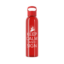 Charger l&#39;image dans la galerie, Bouteille d&#39;eau en tritan &quot;Keep calm and sign&quot; 2
