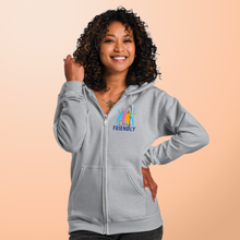 Charger l'image dans la galerie, Sweat à capuche unisexe à fermeture éclair "Deaf Friendly"
