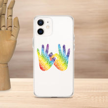 Charger l'image dans la galerie, Coque de téléphone transparente pour iPhone « Solidarité » en langue des signes
