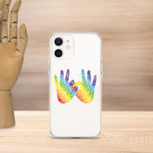 Charger l'image dans la galerie, Coque de téléphone transparente pour iPhone « Solidarité » en langue des signes
