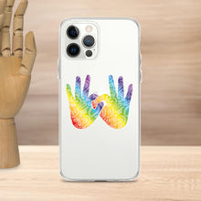 Charger l'image dans la galerie, Coque de téléphone transparente pour iPhone « Solidarité » en langue des signes
