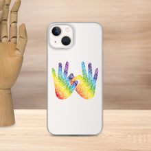 Charger l'image dans la galerie, Coque de téléphone transparente pour iPhone « Solidarité » en langue des signes
