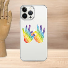 Charger l'image dans la galerie, Coque de téléphone transparente pour iPhone « Solidarité » en langue des signes
