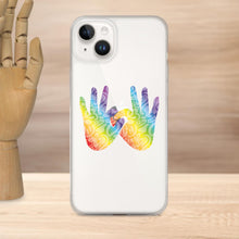 Charger l'image dans la galerie, Coque de téléphone transparente pour iPhone « Solidarité » en langue des signes
