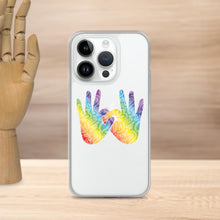 Charger l'image dans la galerie, Coque de téléphone transparente pour iPhone « Solidarité » en langue des signes
