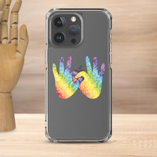 Charger l'image dans la galerie, Coque de téléphone transparente pour iPhone « Solidarité » en langue des signes
