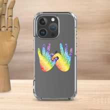 Charger l'image dans la galerie, Coque de téléphone transparente pour iPhone « Solidarité » en langue des signes
